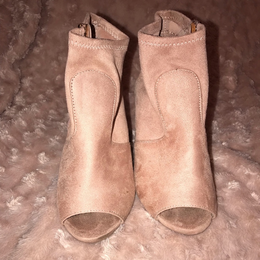 🌹🌹Rose pink open toe booties